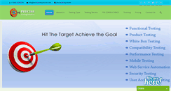 Desktop Screenshot of precisetestingsolution.com